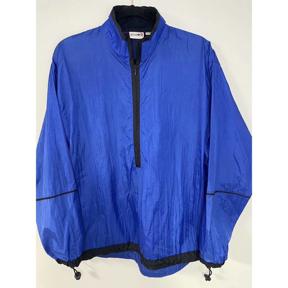 Vintage‎ 90s MTA Pro Jacket Women’s Size Medium Blue Windbreaker